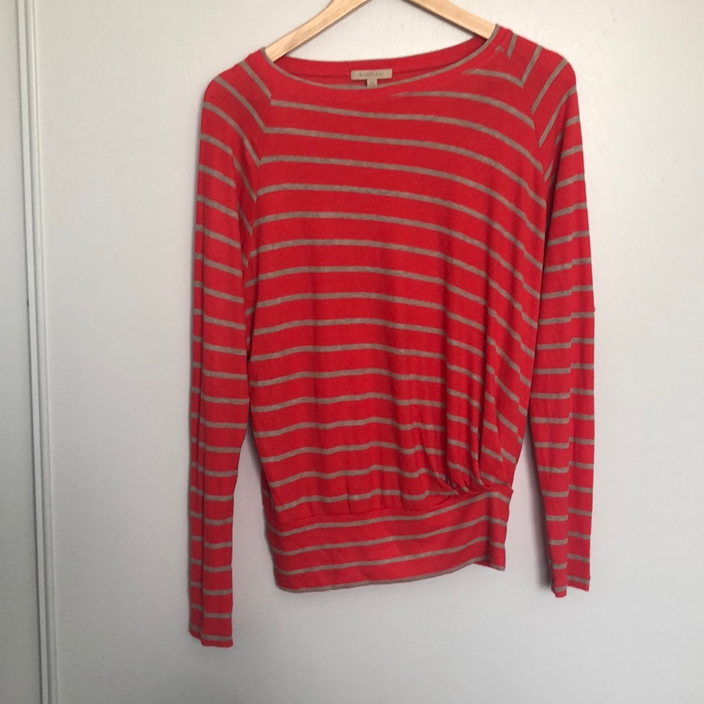 Bordeaux striped top